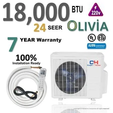 Cooper & Hunter 18000 BTU Mini Split  Air Conditioner Heat Pump 24 Seer 220v