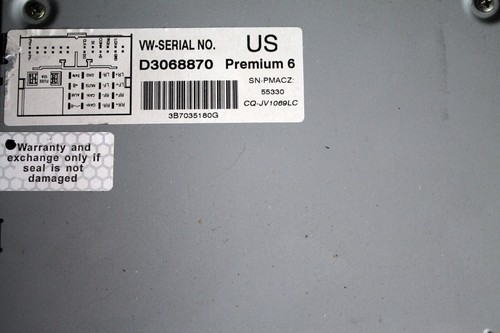 2005 VW Passat Factory Monsoon Head Unit Cassette Tape CD Player 3B7035180G - Picture 2 of 5