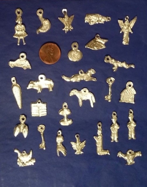 25 Silver Color Mexican Milagros Milagro Charms Exvoto Lot 29 eBay