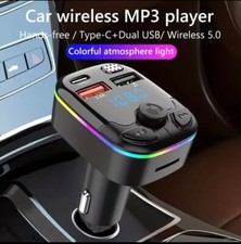 Bluetooth 5.0 Car FM Transmitter Dual usb Mp3