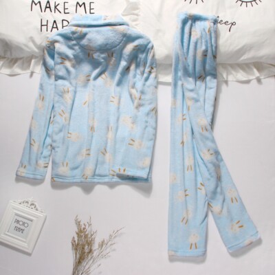 Ensemble Pyjama En Flanelle 2 Pièces Haut à Manches Longues - France