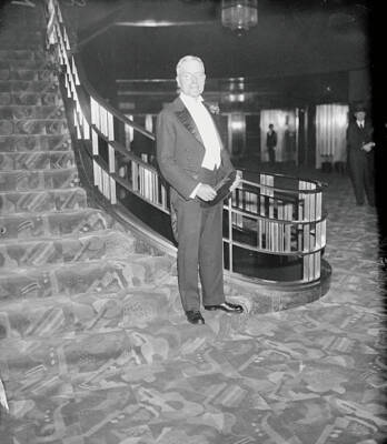 Portrait JD Rockefeller Jr - John D Rockefeller Jr seen as he arri - Old Photo