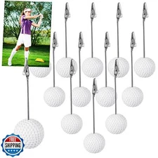 Jetec 12 Pcs Resin Sports Ball Base Memo Clips with Alligator Wire Table Numb