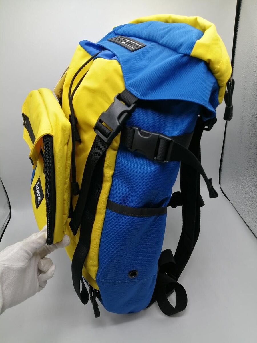 The North Face Supreme Collaboration Backpack Yellow Blue The North Face Supreme Collaboration Backpack Yellow Blue
