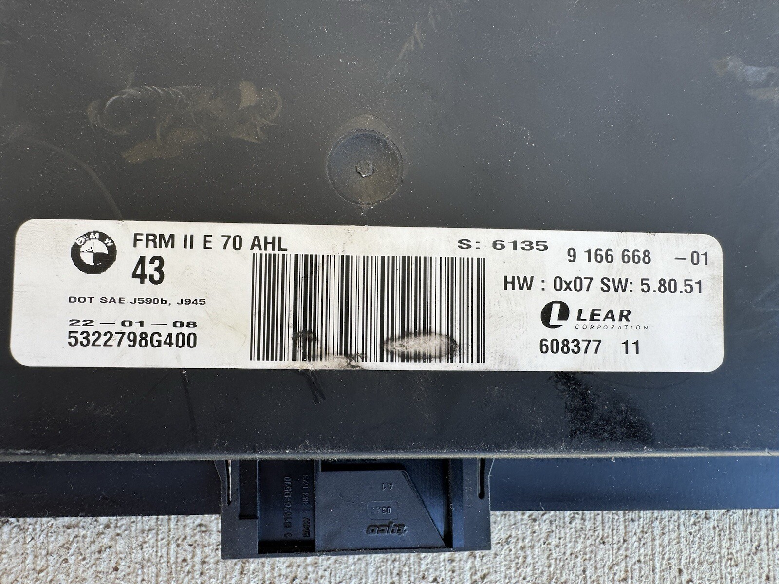 BMW E70 X5 Floor ECU Headlight Module 61359166668 for sale online 