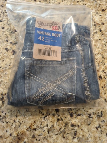 Wrangler Boys 20X No. 42 Vintage Boot Cut Adjust to Fit Jeans Slim size 9 Slim - Picture 11 of 11