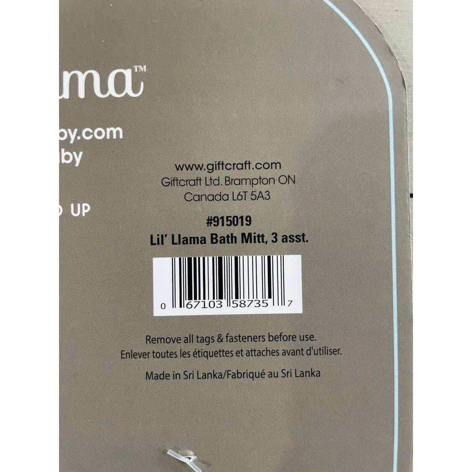 Lil' Llama Baby Bath Mitt Lamb Sheep NWT - Image 3 of 3