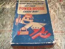 Rare 1930's Power House Candy Bar Box  Store Advertising