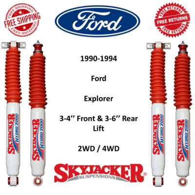 Skyjacker Front 3-4'' & Rear 3-6'' Lift Shock Set For 1990-1994 Explorer 2WD / 4WD