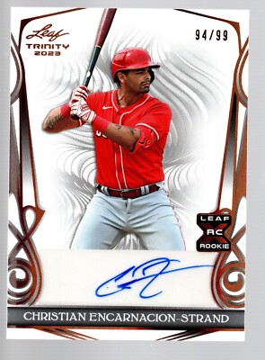 2023 Leaf Trinity Autograph Bronze Foil #BA-CES Christian Encarnacion-Strand /99