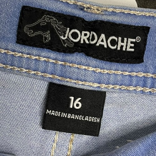 Jordache Bermuda Shorts Girls 16 Medenz Blue Casual Pockets Y2K Retro Stretch - Picture 4 of 7