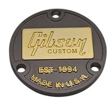 Metal Plate Les Paul American - Custom Shop - Black/Gold - Guitar LP USA