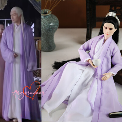 1/6 1/4 Puyoo 1/3 IP Uncle ID BJD Archaic Clothes Swordsman Costume Light Purple