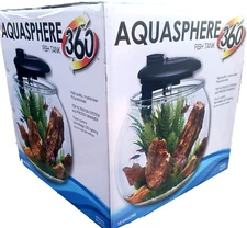PENN-PLAX AQUASPHERE 360 LARGE BOWL SHAPED AQUARIUM FISH TANK 10 GALLON