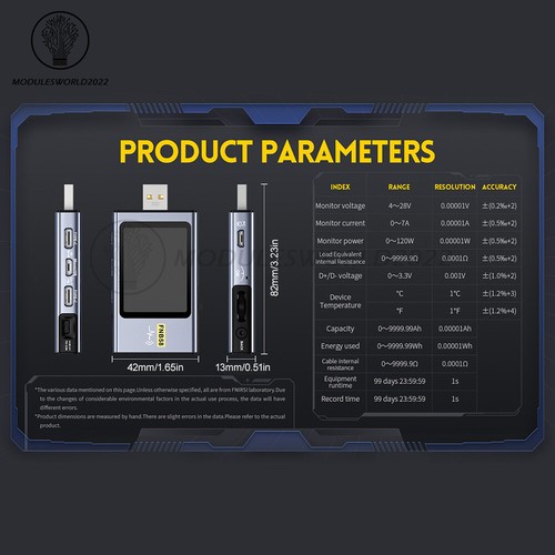 FNIRSI FNB58 USB Voltage Current Meter Voltmeter Ammeter Type-C Fast Charge Test - Picture 12 of 14