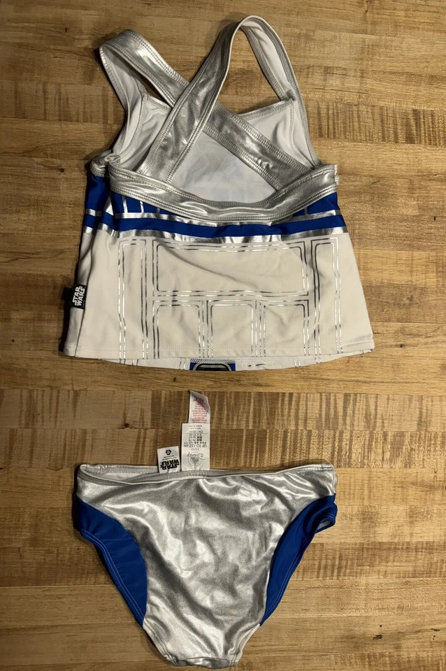 Disney Store Parques Star Wars R2-D2 Traje de Baño Conjunto de 2 Piezas Niñas Talla 11/12 Usado Foto 2 de 3