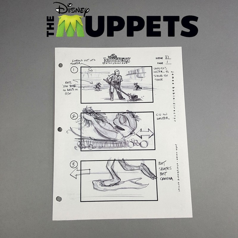 Image 10 of The Muppets (2011) - Production Used Storyboard, Muppets Cleaning Monatge, Rats!