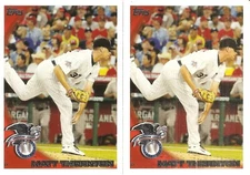 2 CARD BASEBALL CARD LOT OF MATT THORNTON 827