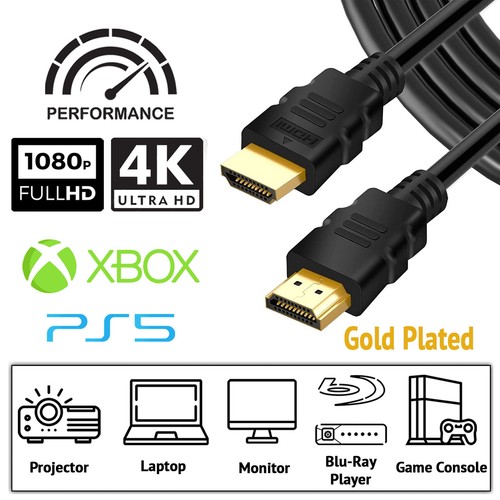 PREMIUM HDMI CABLE LEAD HIGH SPEED 4K 3D 0.5m/1m/1.8m/2m/3m/5m/10m/15m ULTRA HD - Picture 108 of 116