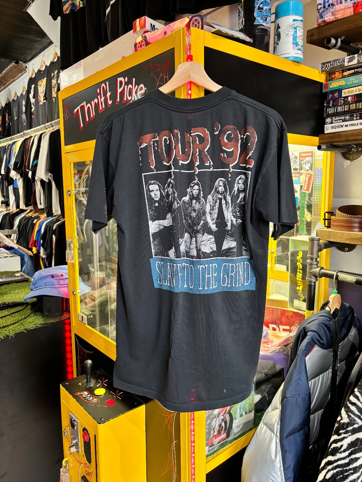 FILA Camicia concerto vintage 1992 Skid Row Slave To The Grind Tour Band taglia Large RARA