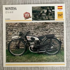 Montesa 125 A 46/49 1947 Spain Edito Service Atlas Motorcycle Card