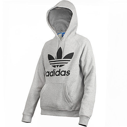 Adidas Originals Men's Trefoil Grey Hoodie Sizes S XL Fleece