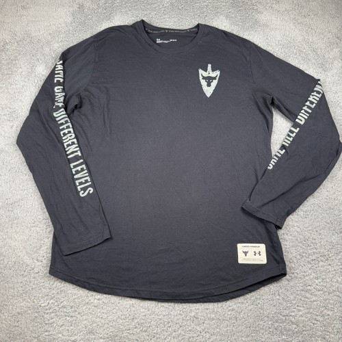 Under Armour UA Project Rock Snake LS Shirt Same Game Different Levels Large