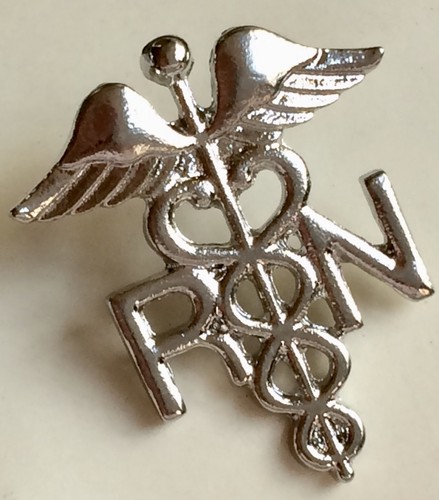 Krankenpflege Caduceus Revers Krawatte Tac Pin Brosche RN Krankenschwester Abschluss Geschenk versilbert - Bild 6 von 12