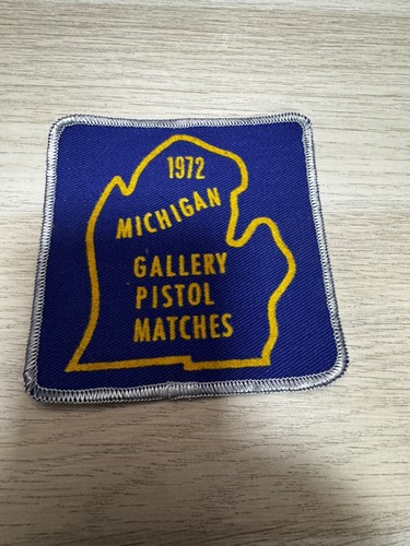 Vintage 1972 Michigan Gallery Pistol Matches 4" Patch - Picture 4 of 7
