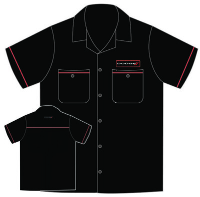 David Carey Dodge American Cars Biker Mechaniker Knöpfe Arbeitshemd 48240