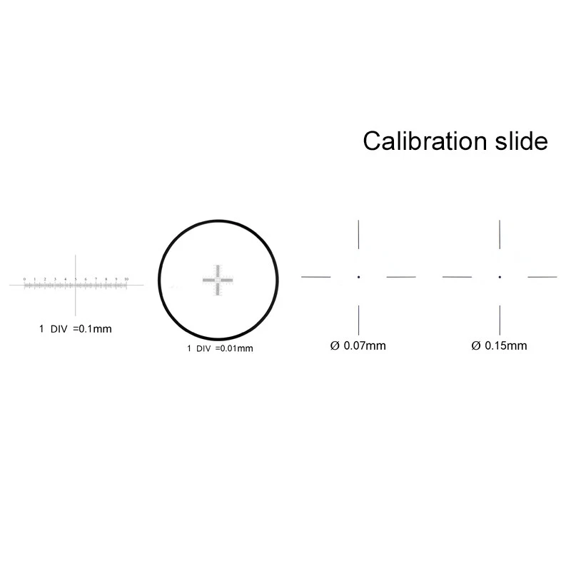 Corss Dot 0.01MM Microscope Stage Micrometer Calibration Slide w/ 4-Scales - Image 2 of 4