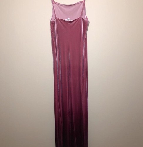Vintage Jump Apparel Wendye Chaitin Velvet Maxi Dress Pink - Size 4 - Picture 2 of 7