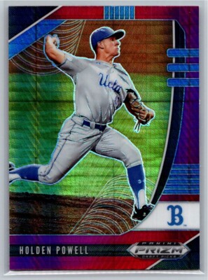 2020 Panini Prizm Draft Picks Red and Purple Hyper Prizm Holden Powell #PDP94