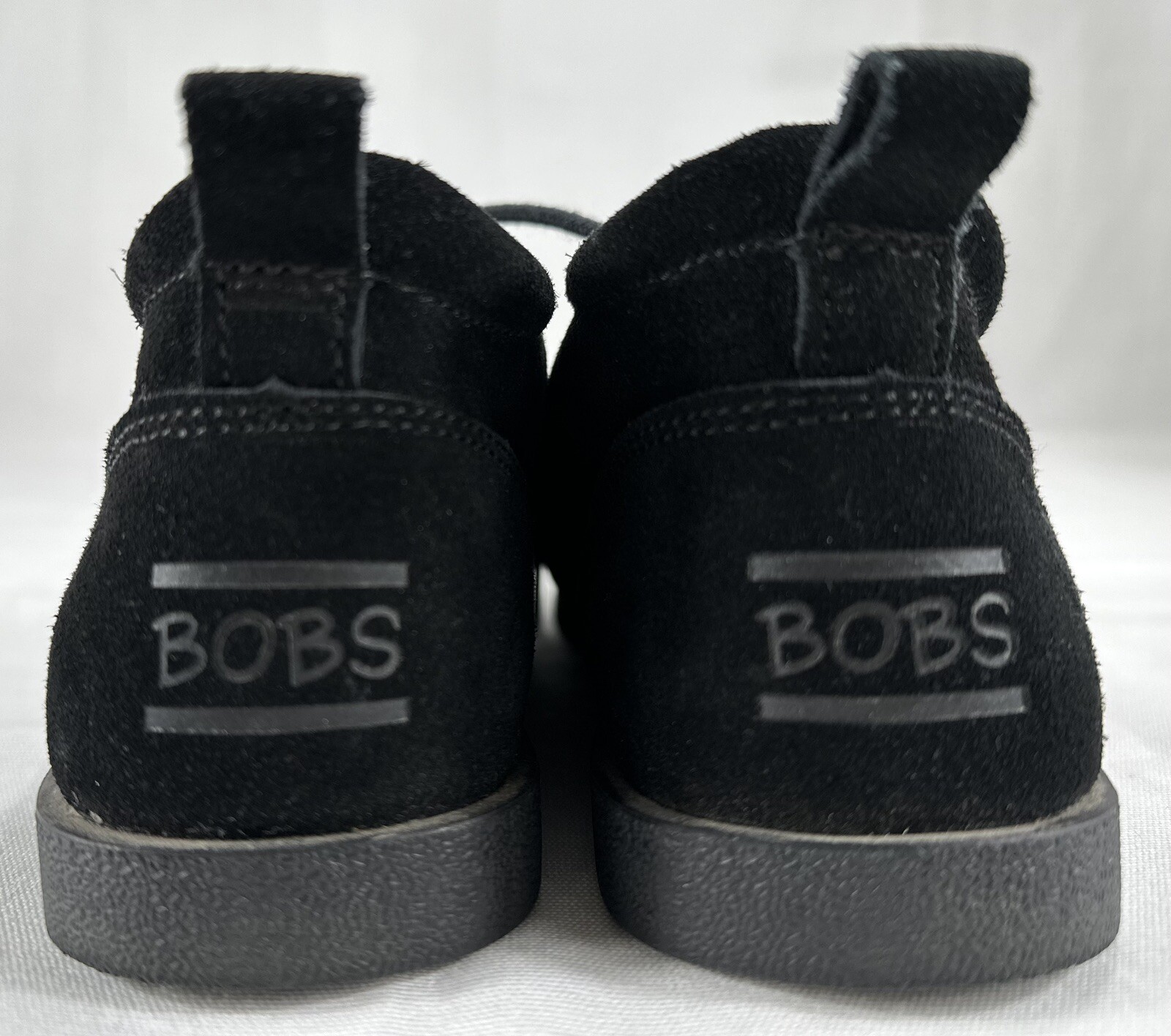 Skechers BOBS Chill Luxe Drifting Women Black suede Lace Up Shoe