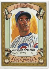 2007 Topps Allen and Ginter Dick Perez Sketches #5 Alfonso Soriano NM-MT Cubs 