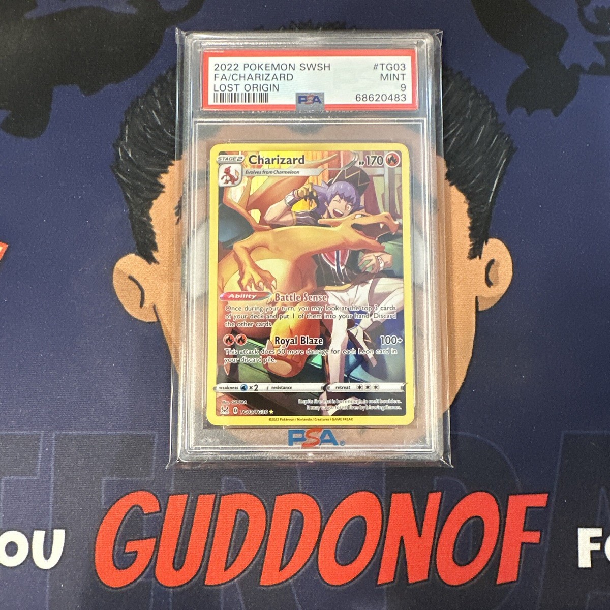 PSA 9 MINT 2022 Pokemon Lost Origin CHARIZARD TG03 Full Art Ultra
