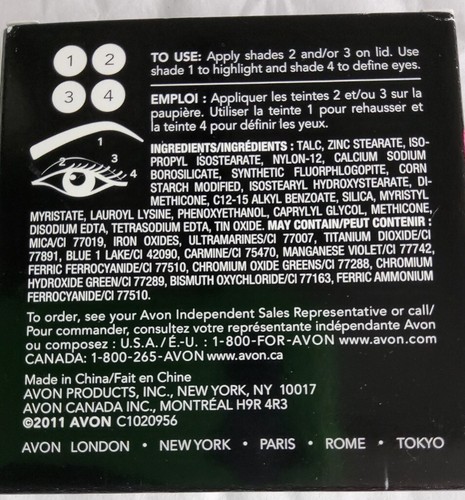 Avon GLITZ and GLAMOUR QUAD TRUE COLOR EYESHADOW Eye Shadow HOLIDAY New in box - Picture 6 of 7