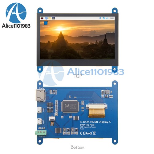 4,3""/5"" LCD HDMI Touchscreen TFT Panel Modul 800*480 für Raspberry Pi - Bild 1 von 19