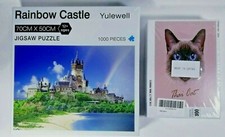 2-Jigsaw Puzzles 1000 Piece Rainbow Castle  300 Piece Thai Cat Puzzle Age 12yr 