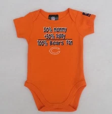 NFL Chicago Bears Short Sleeve Bodysuit 50% Mommy + 50% Daddy 3-6 Months