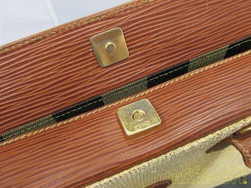Fendi Linen Leather Handbag - Picture 5 of 9