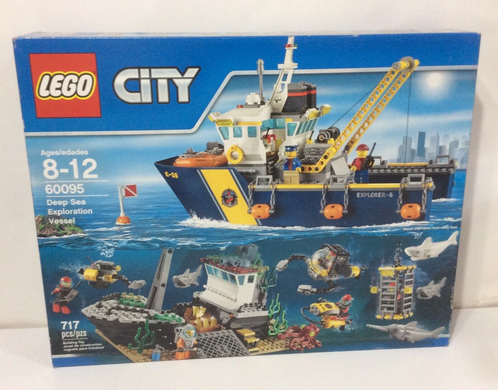 LEGO CITY 60095 Deep Sea Exploration Vessel, Retired Set, New in Sealed Box