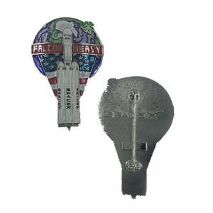 Details About Spacex Falcon Heavy Large Badge Pin Space X