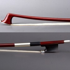 Pro Master Antique Pernambuco Cello Bow 4/4 Ebony No eye Frog Silver Parts Stiff
