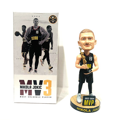 Nikola Jokic ( ( THE JOKER ) ) 2025 Denver Nuggets MV3 Trophy Bobblehead SGA