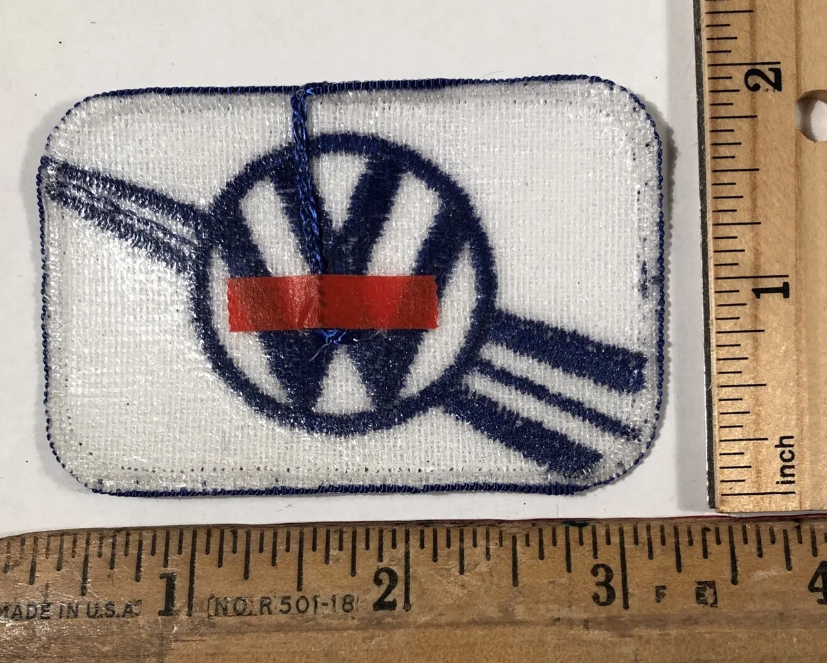 Vintage Volkswagen VW Logo Embroidered Patch Auto Dealership Racing Iron On