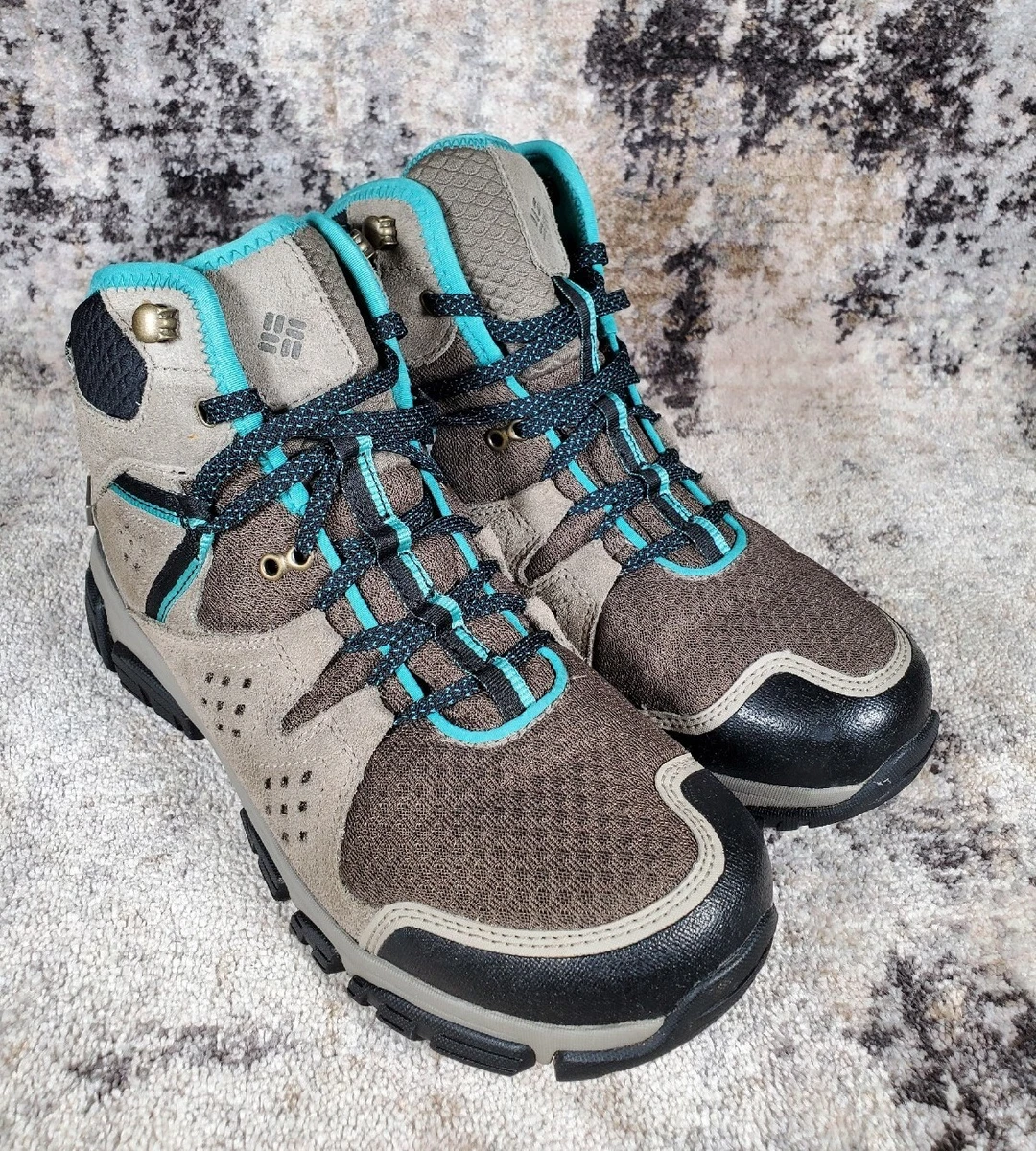 Columbia Women s Isoterra Mid Outdry Waterproof Brown Teal Size 8.5