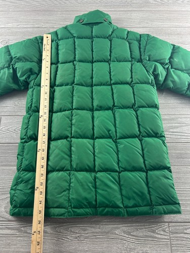 VTG Comfy Jacket Womens 12 Green Puffer Coat Full Zip Quilted Down Fill - Picture 8 of 12