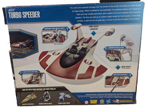 Jedi Turbo Speeder STAR WARS The Clone Wars TCW NEW Sealed Rare 2010 - Picture 2 of 7