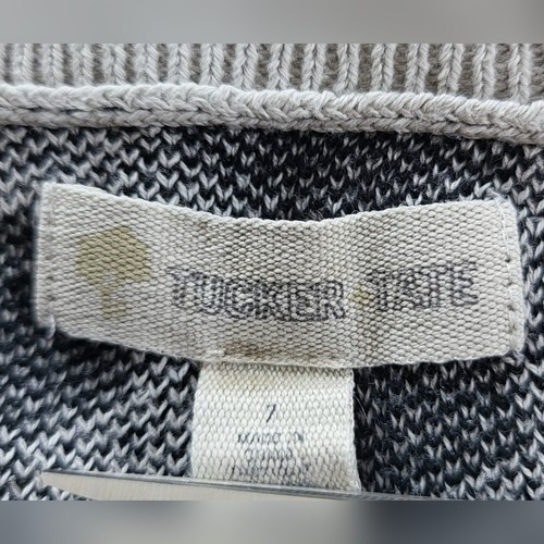 Tucker + Tate Girls Gray Black Leopard Print Long Sleeve Cotton Sweater Sz 7 - Picture 3 of 6